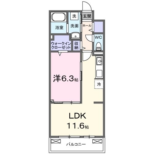 クラール　大島　Ｃの物件間取画像