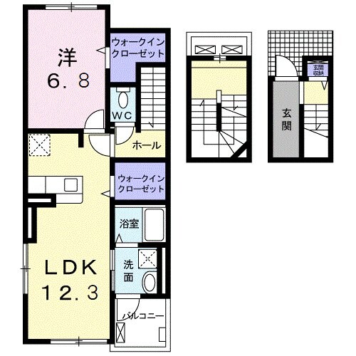 クラール　大島　Ｃの物件間取画像