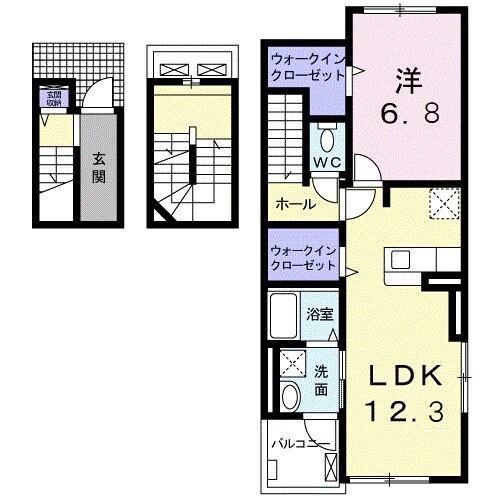 クラール　大島　Ｃの物件間取画像