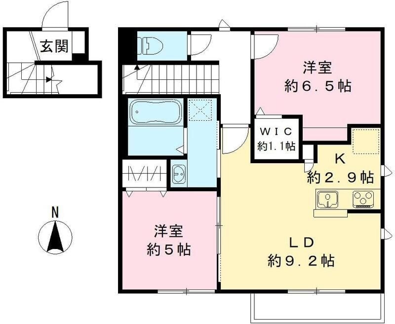 仮称）行田市谷郷２丁目エルメゾンネクストの物件間取画像