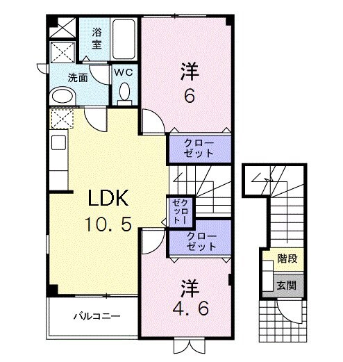 セレーノＢの物件間取画像