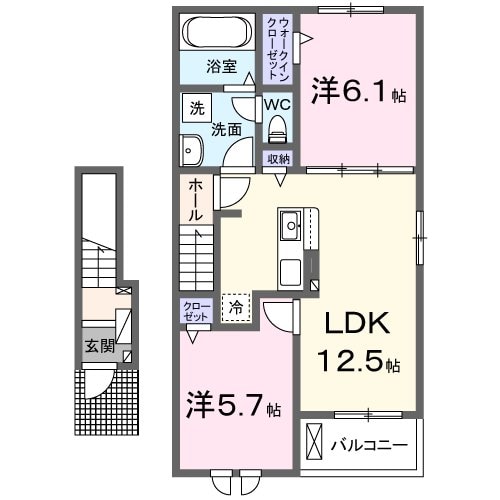 レジデンス新田木崎　Ｃの物件間取画像