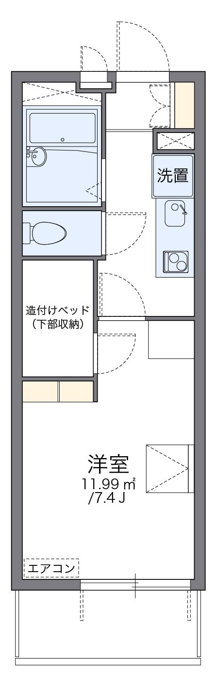 レオパレス東本町の物件間取画像