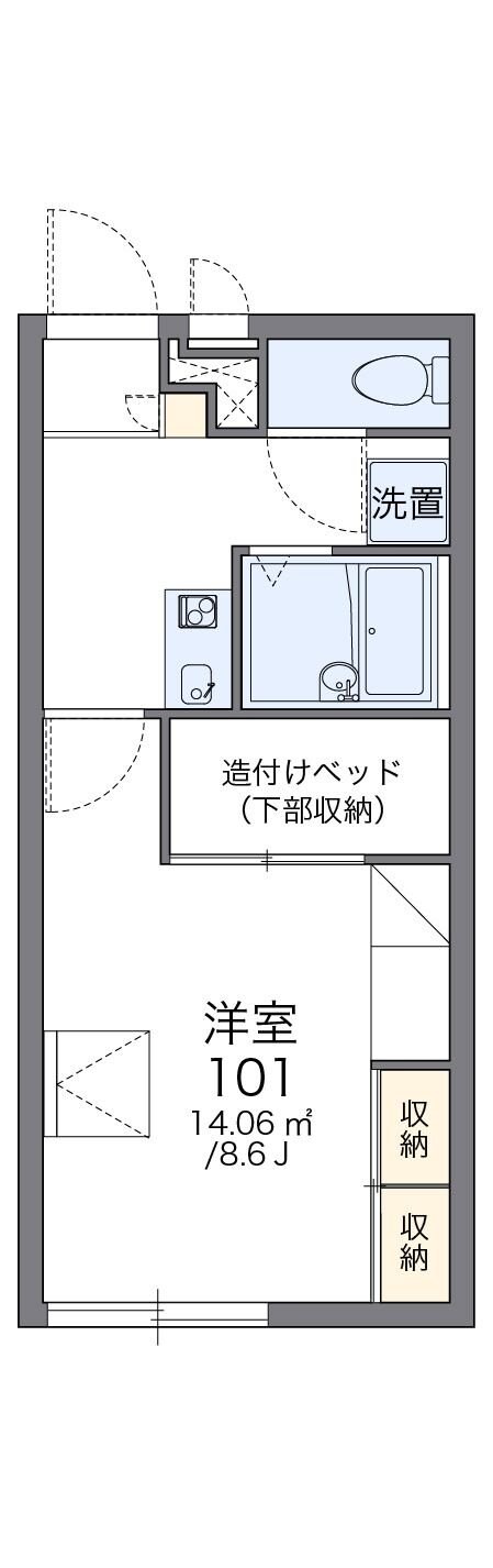 レオパレスけやき３１４７９の物件間取画像