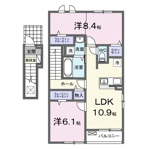 ラ　メッゾIIの物件間取画像