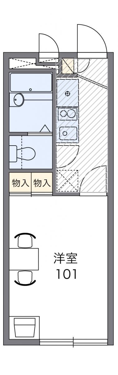 レオパレスラフィーニアの物件間取画像