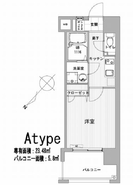 アレクサス ラ・ストラーダの物件間取画像