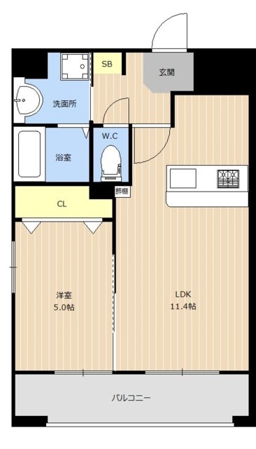 LIBTH博多駅南2の物件間取画像