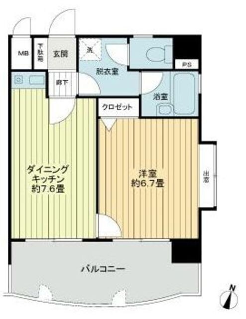 ライオンズマンション天神南の物件間取画像