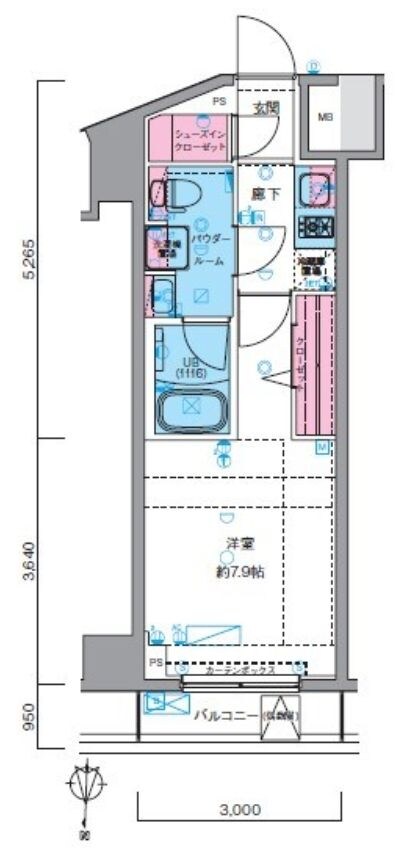 GENOVIA東中野skygardenの物件間取画像