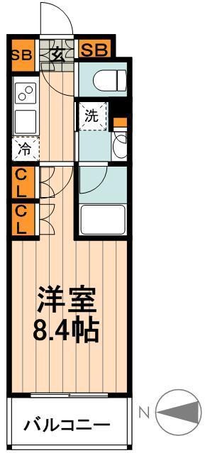 プライムメゾン市谷山伏町の物件間取画像