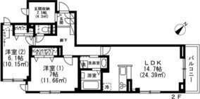 T-HAUS 鉢山の物件間取画像