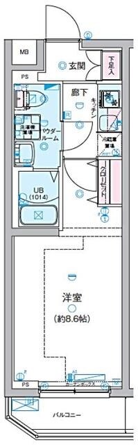 GENOVIA桜上水skygardenの物件間取画像