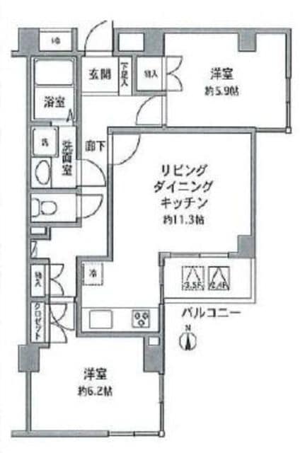 フレール上井草の物件間取画像