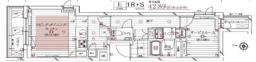 レガリス新高円寺の物件間取画像