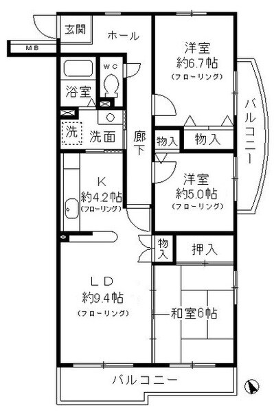 コーポレート小金井梶野通りの物件間取画像