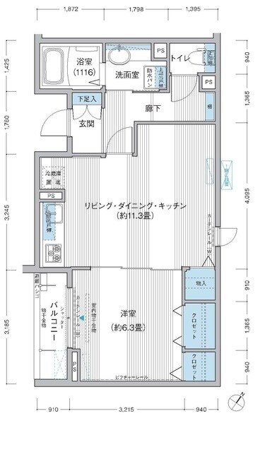 サンエイ烏山ビルの物件間取画像