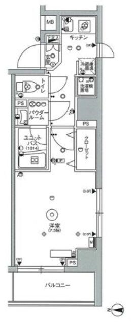 スカイコート中野沼袋の物件間取画像