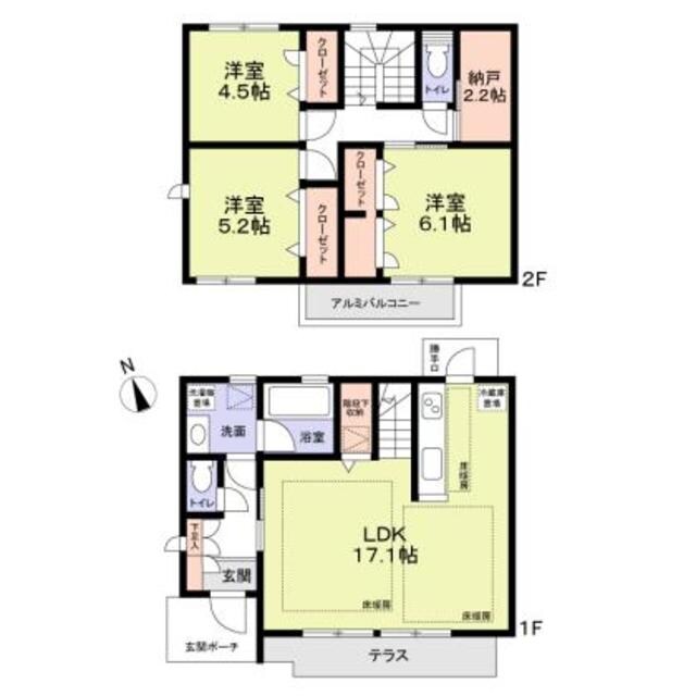 杉並区宮前４丁目戸建の物件間取画像