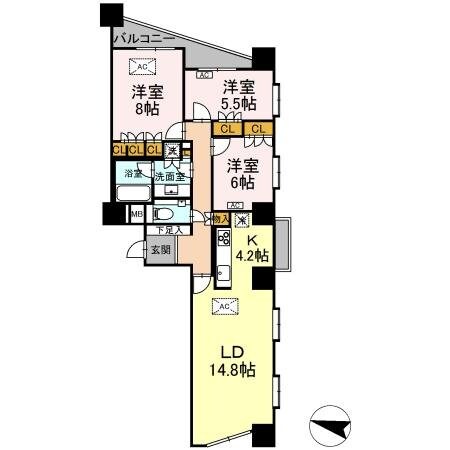 ファーストリアルタワー新宿の物件間取画像