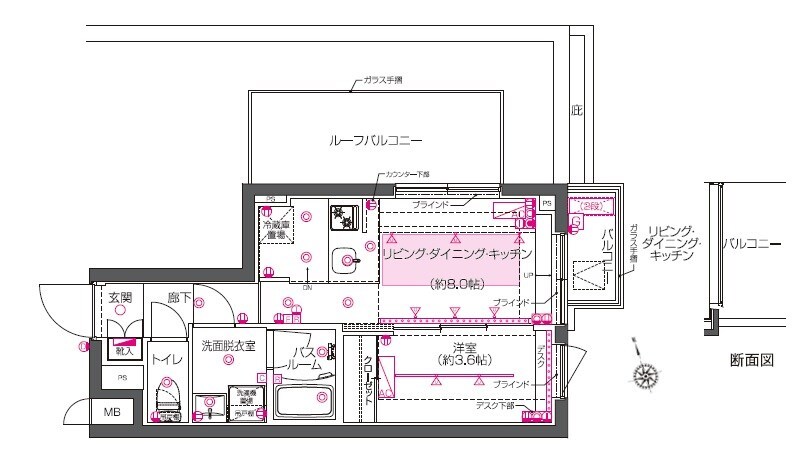 ZOOM西早稲田の物件間取画像