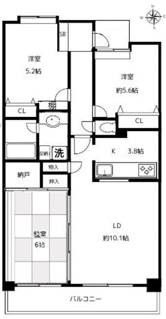 アソシエール中野弐番館の物件間取画像