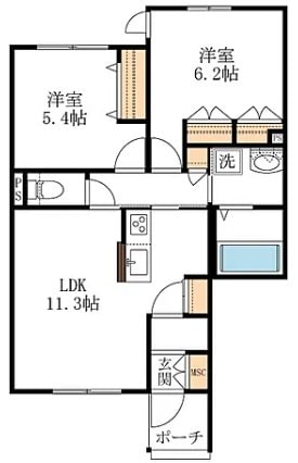 タウンハウスMHの物件間取画像