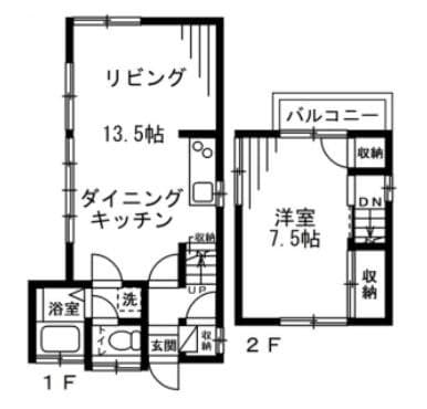 江戸川区松本1丁目　戸建ての物件間取画像