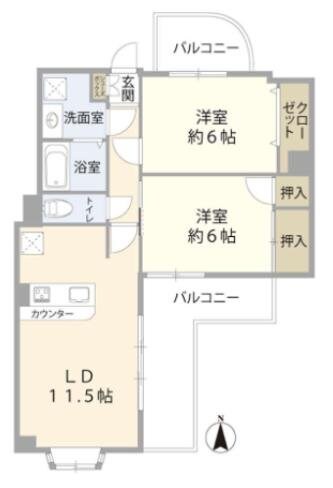 ウイング東葛西の物件間取画像