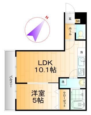 そりとる朝日ヶ丘の物件間取画像