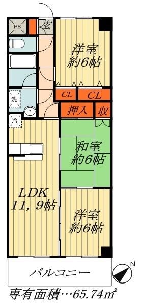 フレア浦安の物件間取画像