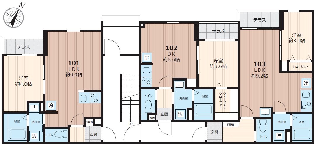 グランディール千葉新宿の物件間取画像