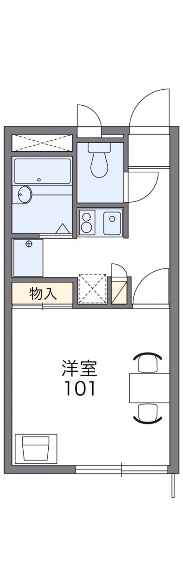 レオパレスグリーン青毛の物件間取画像