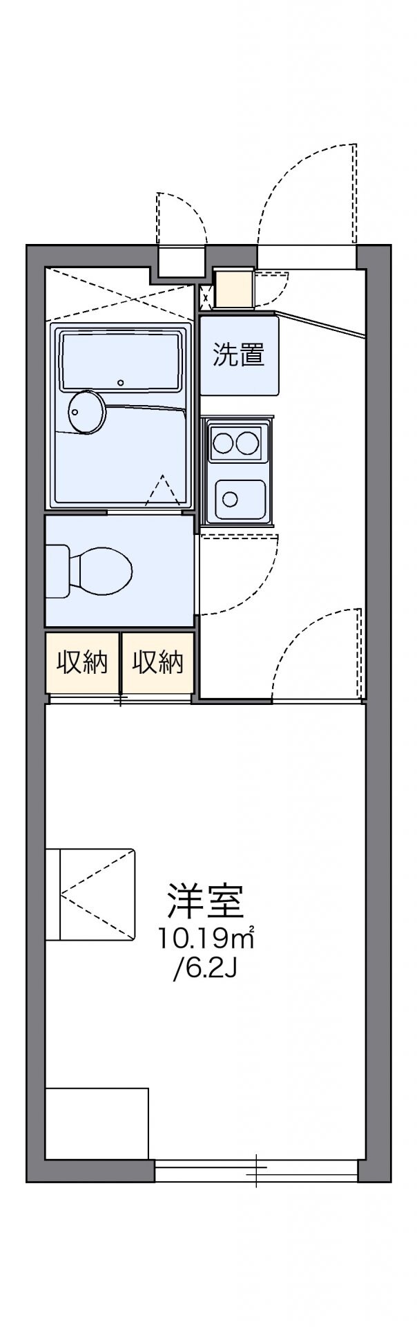 レオパレスＭＵＳＡＳＨＩIIの物件間取画像