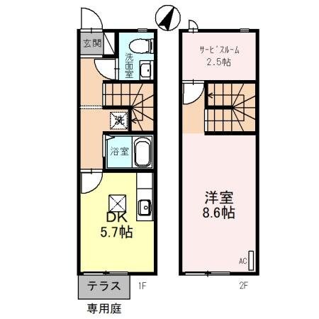 キューブ浅間台　Ａの物件間取画像