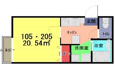 マノアコートの物件間取画像