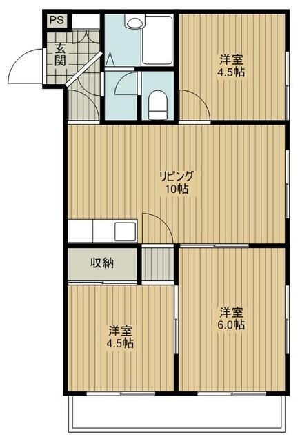 第２ハクサンハイツの物件間取画像