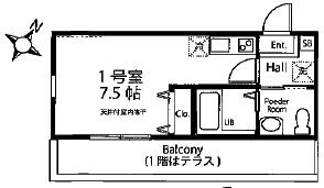 ハーミットクラブハウスＦＥ鶴見の物件間取画像