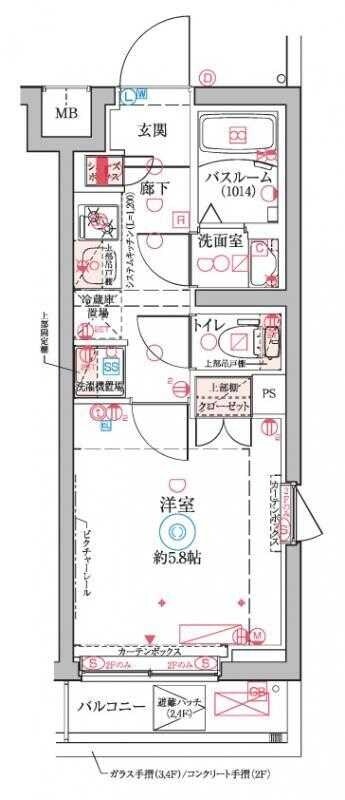 クレヴィスタ横浜大口の物件間取画像