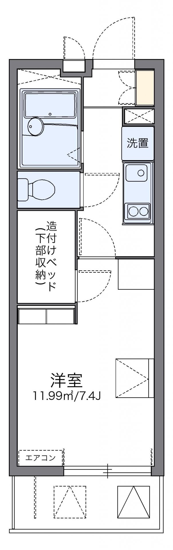 レオパレスエクセルハイムIIIの物件間取画像