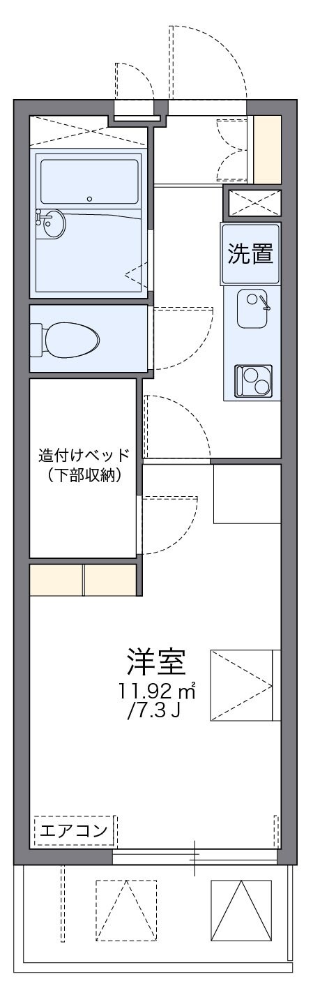 レオパレスアウローラ潮田の物件間取画像