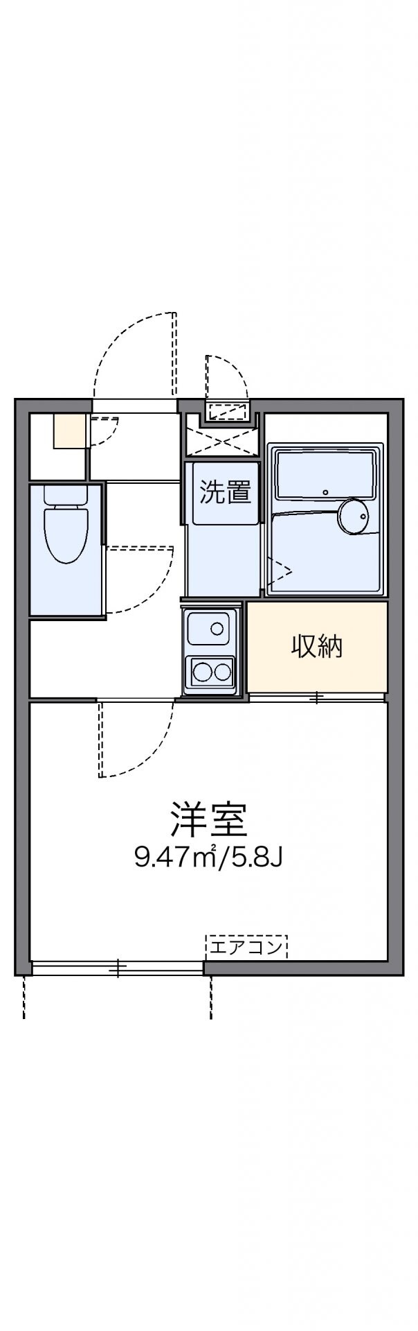 レオパレスメンターズハウスの物件間取画像