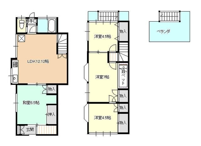 馬場４丁目テラスハウスの物件間取画像