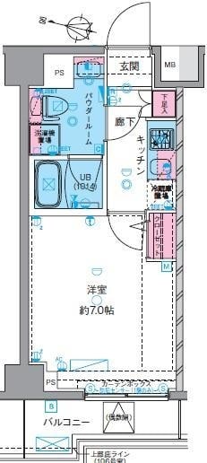 ＧＥＮＯＶＩＡ横浜鶴見市場ｓｋｙｇａｒｄｅｎの物件間取画像