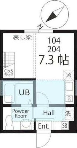 ハーミットクラブハウス花月の物件間取画像