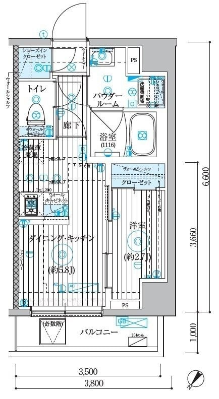 ブライズ川崎本町の物件間取画像