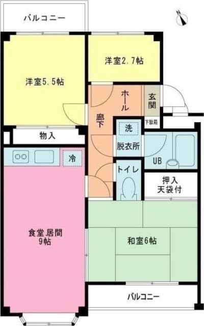 ヒルズ諏訪坂マンションの物件間取画像