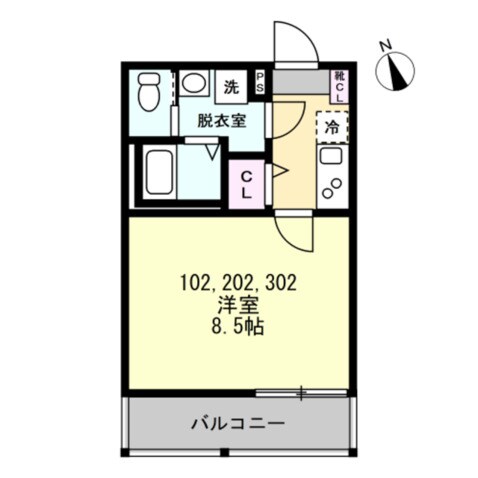 ベイルームソラーナ生麦の物件間取画像