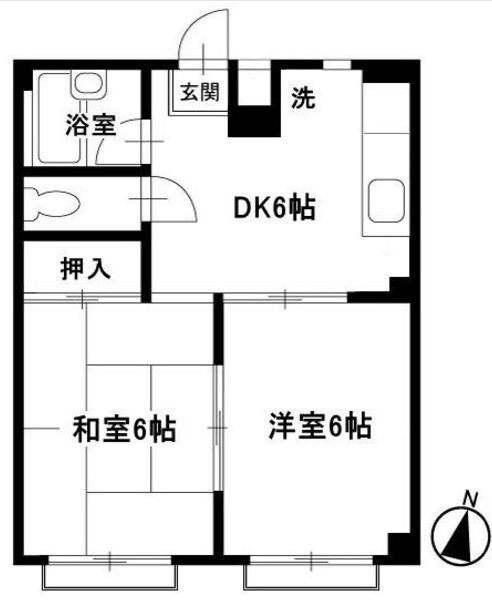 セラミックハイツ鶴見の物件間取画像