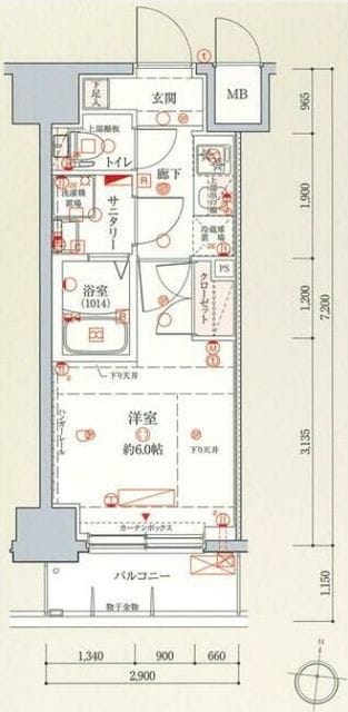 クレヴィスタ横浜新子安の物件間取画像